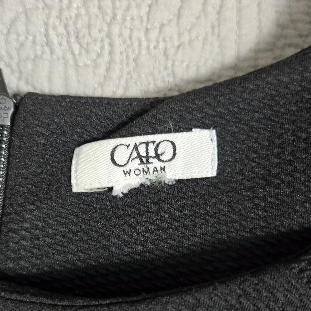 Cato Black Sheath Style Asymetrical hem Dress. 18W - Picture 12 of 13